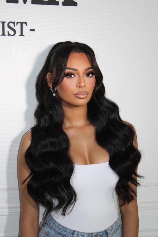 🤎 Extensions à clip Darkbrown – Châtain foncé (#1B)